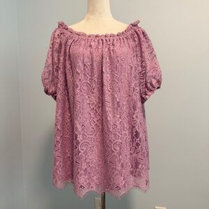 Cato Women’s Plus‎ Lace Lined Top Blouse Size 18/20 W